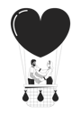 پیش‌نمایش فایل interracial-couple-floating-on-air-balloon-10617386 از پک زوج تاریخ ولنتاین