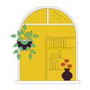 پیش‌نمایش فایل oval-window-with-decorative-plants-10746173 از پک فرهنگ ما