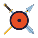 پیش‌نمایش فایل medieval-weapon-behind-shield-10763105 از پک ویژگی‌ها کهن‌الگوها روان‌شناختی