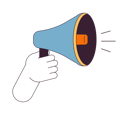 پیش‌نمایش فایل holding-megaphone-10763793 از پک اعتراض افراد