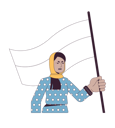 پیش‌نمایش فایل muslim-woman-with-flag-10763794 از پک اعتراض افراد