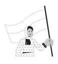 پیش‌نمایش فایل muslim-woman-with-flag-10763836 از پک اعتراض افراد