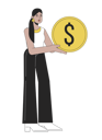 پیش‌نمایش فایل attractive-latina-woman-holding-golden-coin-11068165 از پک پس‌انداز