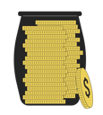 پیش‌نمایش فایل glass-jar-full-of-coins-11068175 از پک پس‌انداز