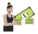 پیش‌نمایش فایل happy-latinamerican-stylish-woman-holding-money-11068149 از پک پس‌انداز