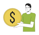 پیش‌نمایش فایل young-caucasian-man-holding-golden-coin-11068141 از پک پس‌انداز