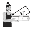 پیش‌نمایش فایل happy-latinamerican-stylish-woman-holding-money-11068689 از پک پس‌انداز