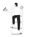 پیش‌نمایش فایل arab-man-climbing-ladder-holding-pen-11086959 از پک مسیر شغلی ساخت