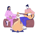پیش‌نمایش فایل campfire-playing-guitar-friends-11154065 از پک نوستالژی تجربه