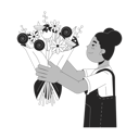 پیش‌نمایش فایل african-american-girl-giving-flowers-11230458 از پک کودکان پدر مادر