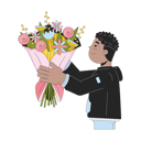 پیش‌نمایش فایل african-american-boy-giving-bouquet-11230060 از پک کودکان پدر مادر