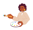 پیش‌نمایش فایل female-artist-with-paint-brush-11213344 از پک افراد هیجان‌زده