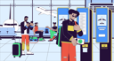 پیش‌نمایش فایل airport-passenger-doing-self-check-in-11193918 از پک پرداخت بی‌سیم در زندگی روزمره