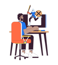 پیش‌نمایش فایل african-american-man-is-playing-realistic-videogame-11305099 از پک توسعه بازی ویدیویی