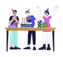 پیش‌نمایش فایل birthday-boy-is-celebrating-with-his-friends-11253588 از پک فعالیت‌ها مهمانان مهمانی