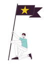 پیش‌نمایش فایل asian-boy-holding-flag-with-star-11330763 از پک جهانی تیم همکاری