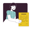 پیش‌نمایش فایل female-office-worker-giving-document-11330751 از پک جهانی تیم همکاری