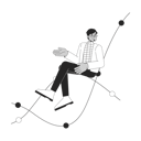پیش‌نمایش فایل arab-man-sitting-on-chart-waves-11371579 از پک دانشمندان داده تحلیلگران