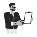 پیش‌نمایش فایل black-man-showing-clipboard-11371596 از پک دانشمندان داده تحلیلگران