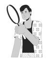 پیش‌نمایش فایل indian-man-looking-through-loupe-11371585 از پک دانشمندان داده تحلیلگران