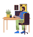 پیش‌نمایش فایل african-american-man-at-computer-11371944 از پک کار در دفتر کار خانگی