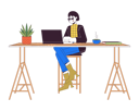 پیش‌نمایش فایل asian-female-working-on-laptop-at-counter-table-11371952 از پک کار در دفتر کار خانگی