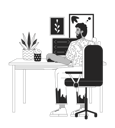 پیش‌نمایش فایل african-american-man-at-computer-11371992 از پک کار در دفتر کار خانگی