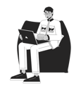پیش‌نمایش فایل arab-male-with-laptop-sitting-in-beanbag-chair-11371999 از پک کار در دفتر کار خانگی