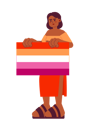 پیش‌نمایش فایل african-american-woman-holds-lesbian-flag-11428351 از پک تنوع و فراگیری افراد