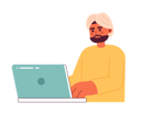 پیش‌نمایش فایل brunette-indian-man-with-dark-beard-in-turban-11428375 از پک تنوع و فراگیری افراد