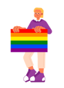 پیش‌نمایش فایل handsome-man-holds-lgbt-rainbow-pride-flag-11428353 از پک تنوع و فراگیری افراد
