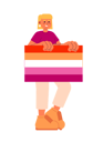 پیش‌نمایش فایل happy-blonde-woman-holds-lesbian-pride-flag-11428350 از پک تنوع و فراگیری افراد