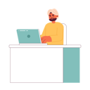پیش‌نمایش فایل indian-man-in-turban-typing-on-laptop-11428368 از پک تنوع و فراگیری افراد