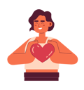 پیش‌نمایش فایل positive-brunette-woman-holds-small-heart-11428380 از پک تنوع و فراگیری افراد
