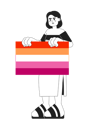 پیش‌نمایش فایل african-american-woman-holds-lesbian-flag-11428432 از پک تنوع و فراگیری افراد