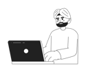 پیش‌نمایش فایل brunette-indian-man-with-dark-beard-in-turban-11428421 از پک تنوع و فراگیری افراد