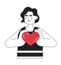 پیش‌نمایش فایل positive-brunette-woman-holds-small-heart-11428418 از پک تنوع و فراگیری افراد