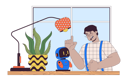 پیش‌نمایش فایل arab-man-talking-to-small-robotic-friend-11428621 از پک سبک زندگی مدرن