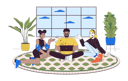 پیش‌نمایش فایل friends-playing-videogame-together-11428611 از پک سبک زندگی مدرن