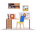 پیش‌نمایش فایل home-office-desk-with-digital-tablet-11428614 از پک سبک زندگی مدرن
