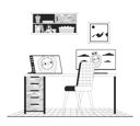 پیش‌نمایش فایل home-office-desk-with-digital-tablet-11428651 از پک سبک زندگی مدرن