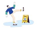 پیش‌نمایش فایل caucasian-man-falling-on-wet-floor-11492847 از پک افراد در موقعیت خطرناک