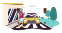 پیش‌نمایش فایل crossing-road-at-red-light-11492848 از پک افراد در موقعیت خطرناک