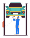 پیش‌نمایش فایل black-man-mechanic-repairing-car-on-elevator-11492503 از پک خودروها برای افراد