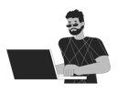 پیش‌نمایش فایل african-american-man-using-laptop-11506569 از پک شغل کارمندان اداری