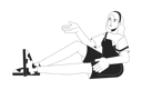 پیش‌نمایش فایل blonde-woman-gesturing-while-sitting-11506549 از پک شغل کارمندان اداری