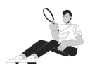 پیش‌نمایش فایل indian-man-looking-through-magnifying-glass-11506536 از پک شغل کارمندان اداری