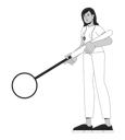 پیش‌نمایش فایل indian-woman-doctor-with-magnifying-glass-11506544 از پک شغل کارمندان اداری