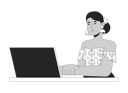 پیش‌نمایش فایل indian-woman-working-on-laptop-11506550 از پک شغل کارمندان اداری