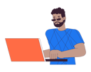 پیش‌نمایش فایل african-american-man-using-laptop-11506495 از پک شغل کارمندان اداری